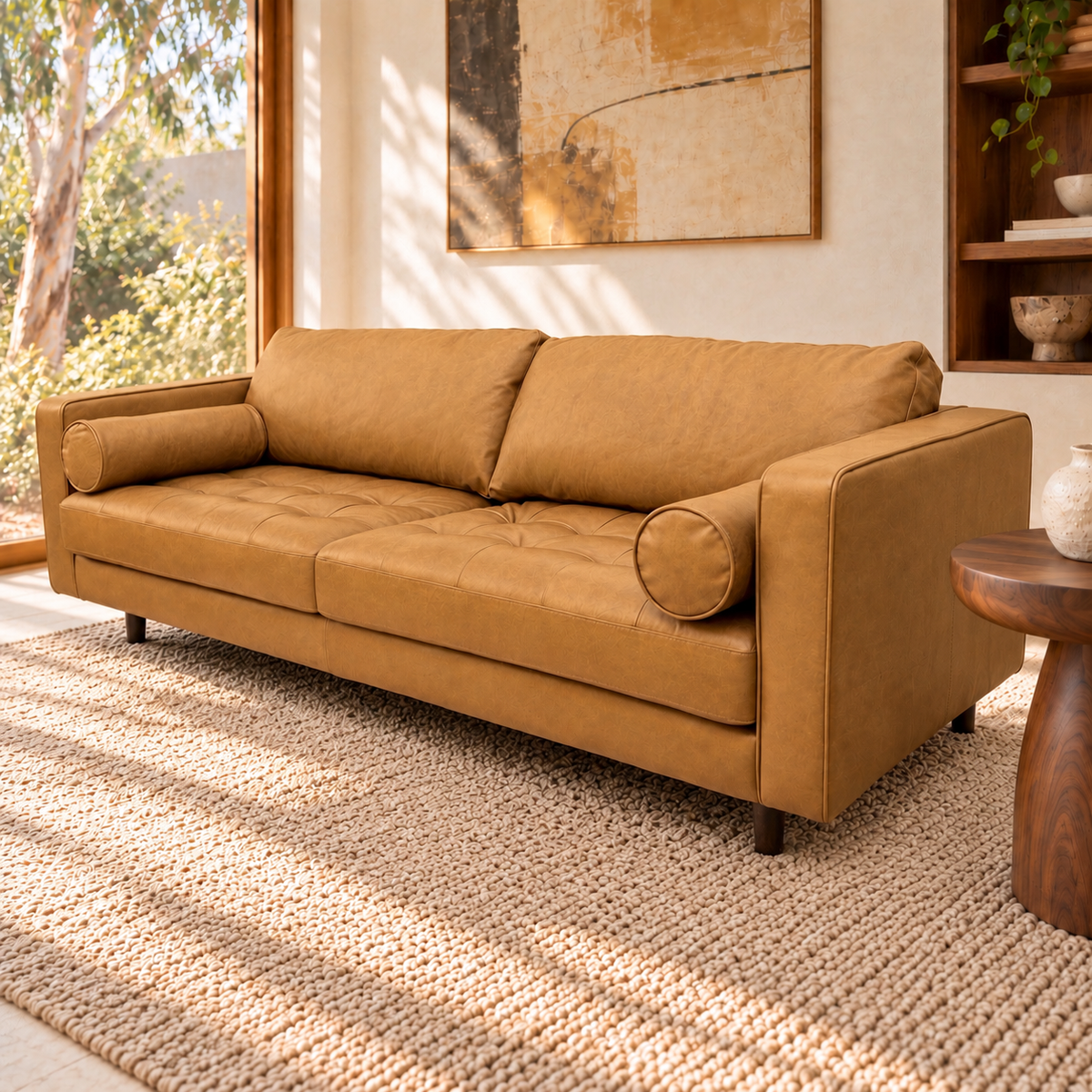 Jackson Leather 3 Seater Sofa