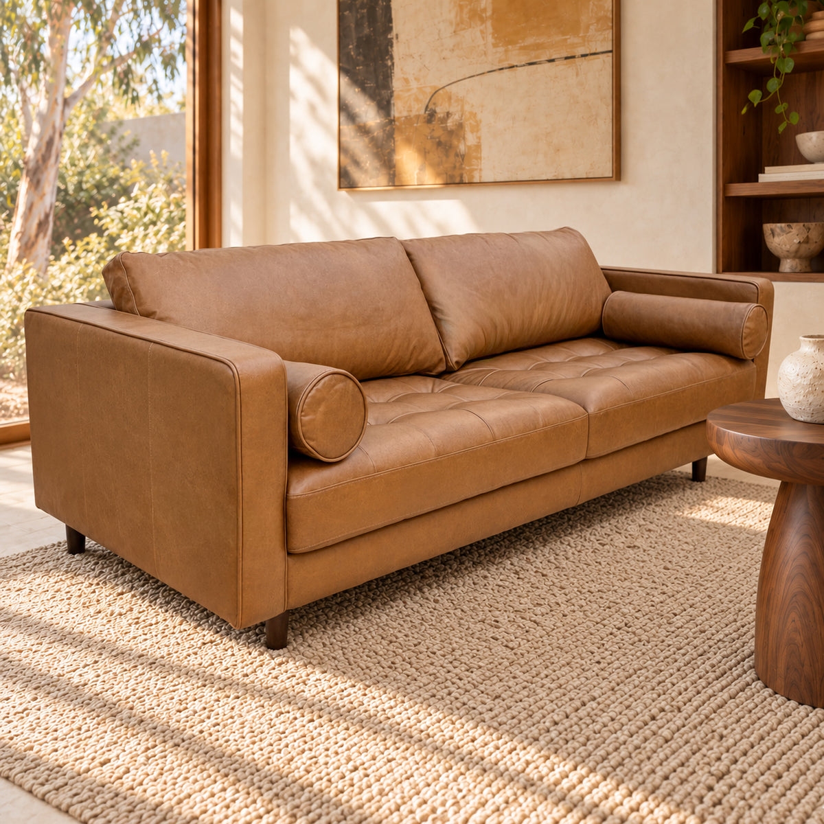 Jackson Leather 3 Seater Sofa