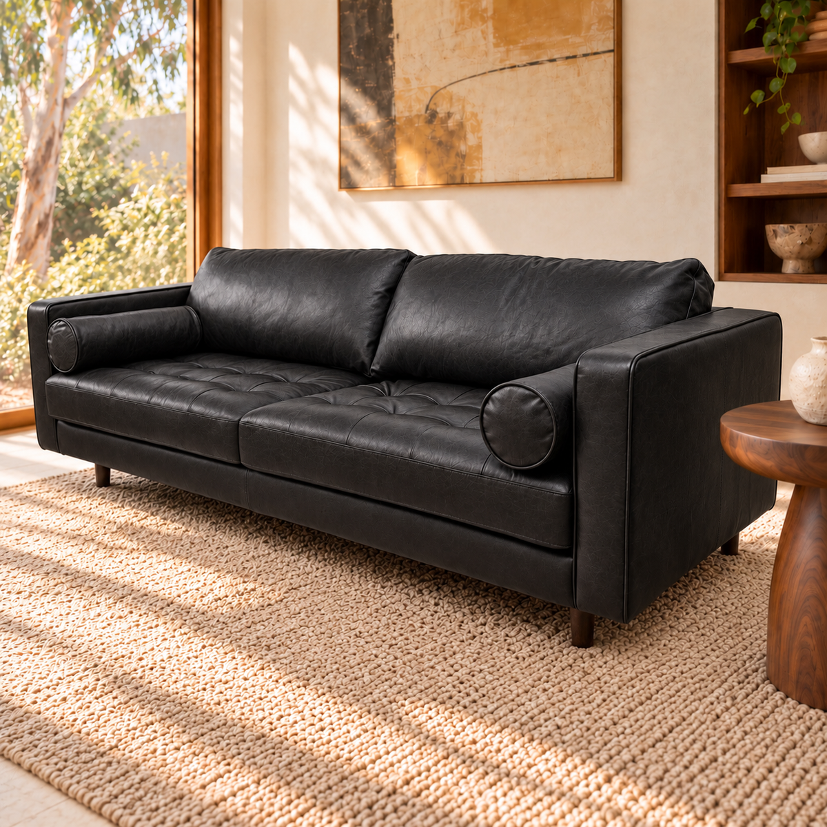 Jackson Leather 3 Seater Sofa