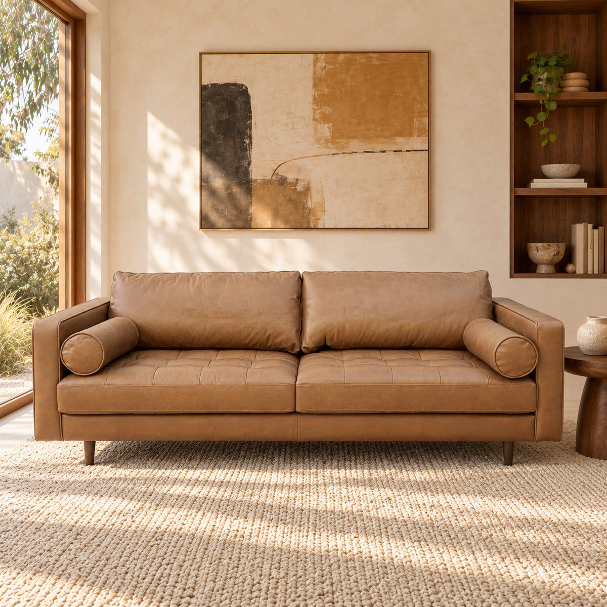 Jackson Leather 3 Seater Sofa