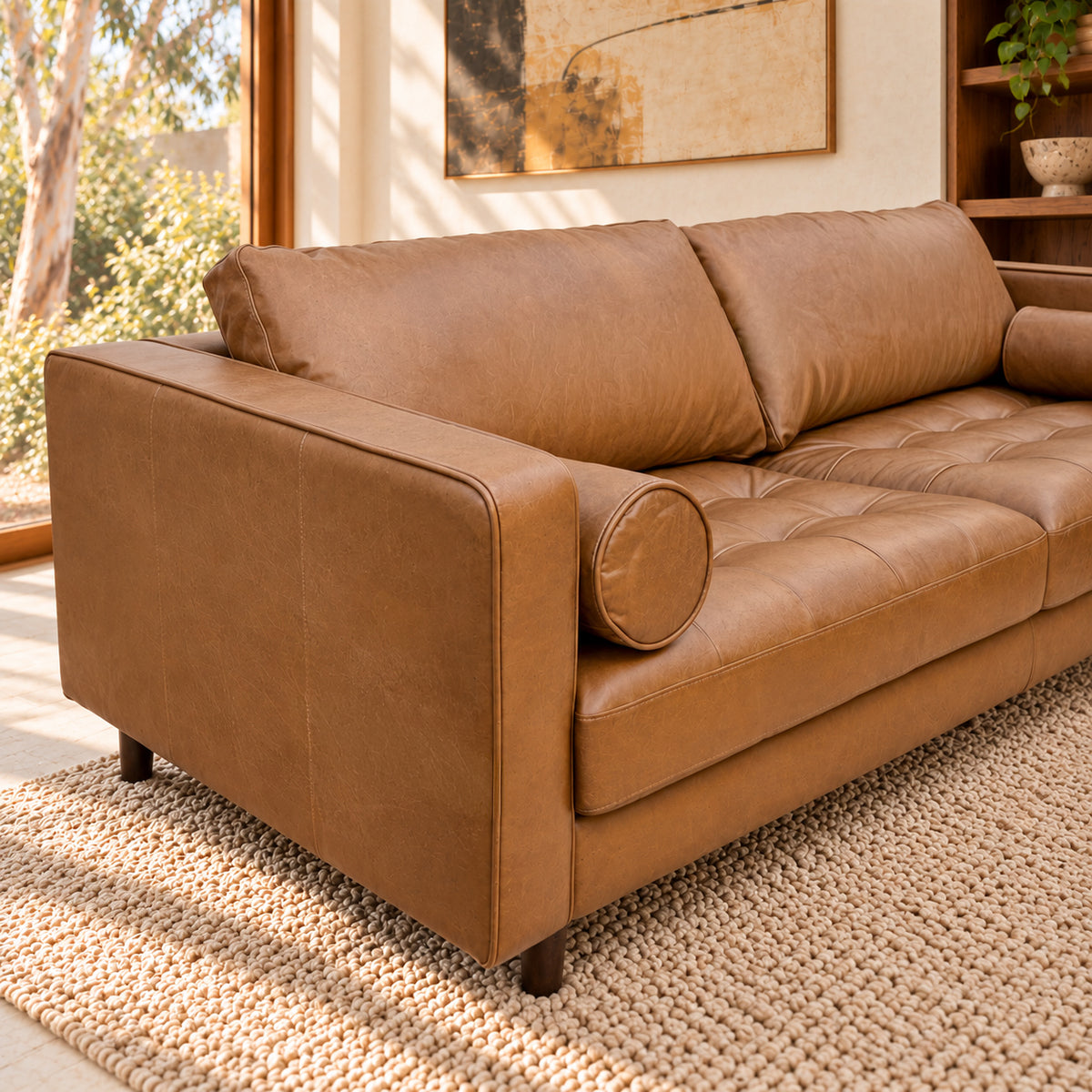 Jackson Leather 3 Seater Sofa
