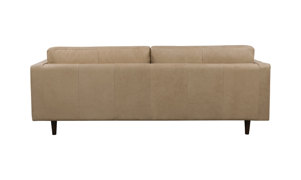 JACKSON Ecru Leather 3-Seater Sofa - Semi Aniline