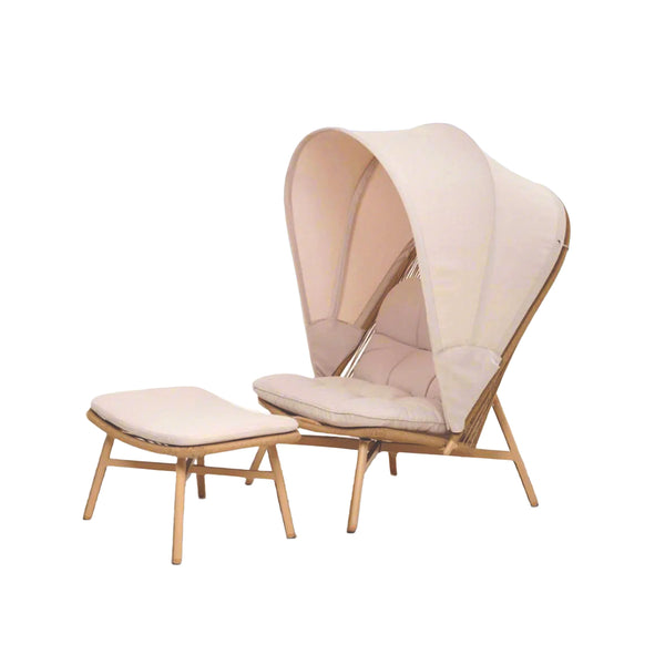 LIDO Outdoor Shade Chair & Footstool Set
