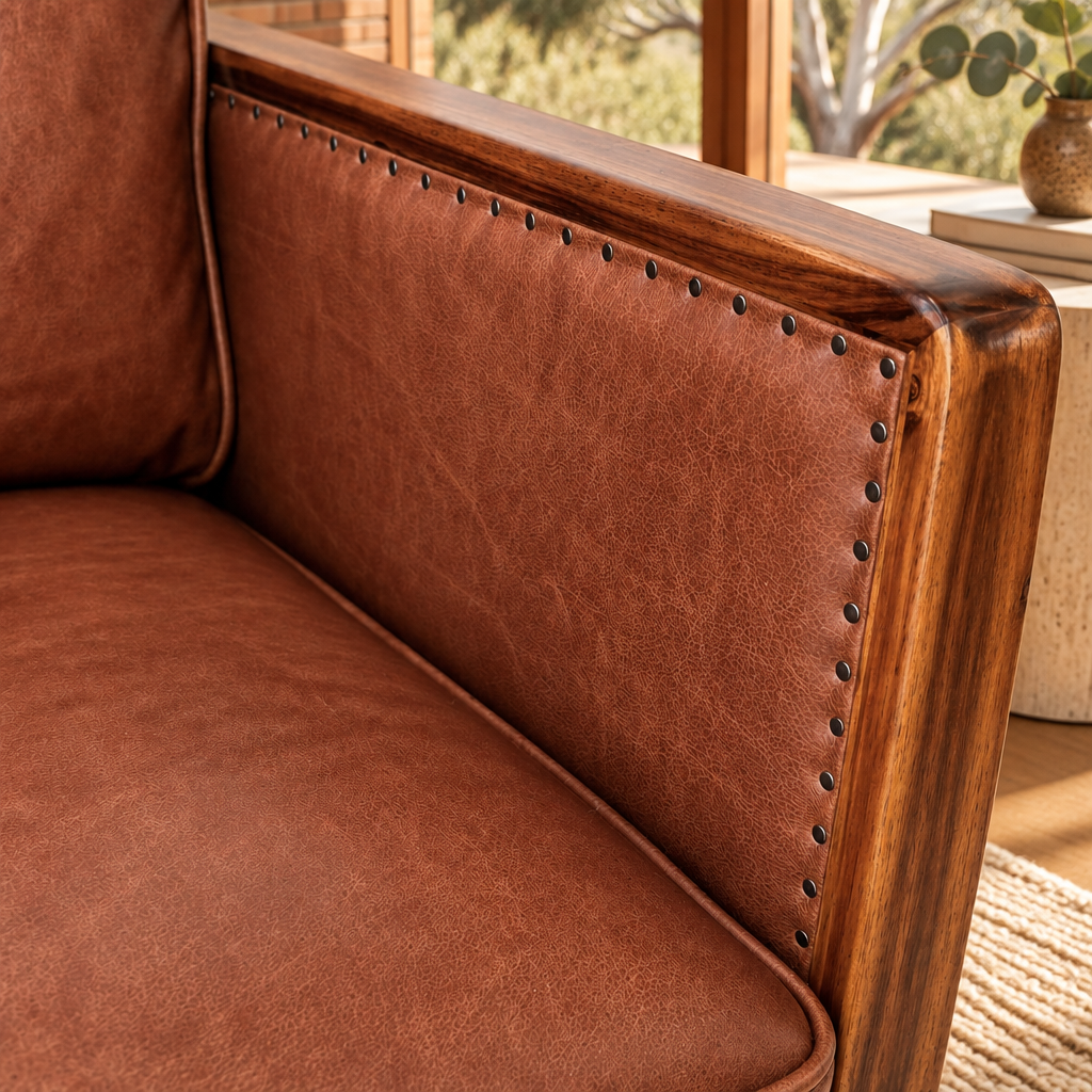 Nadia Leather 3 Seater Sofa