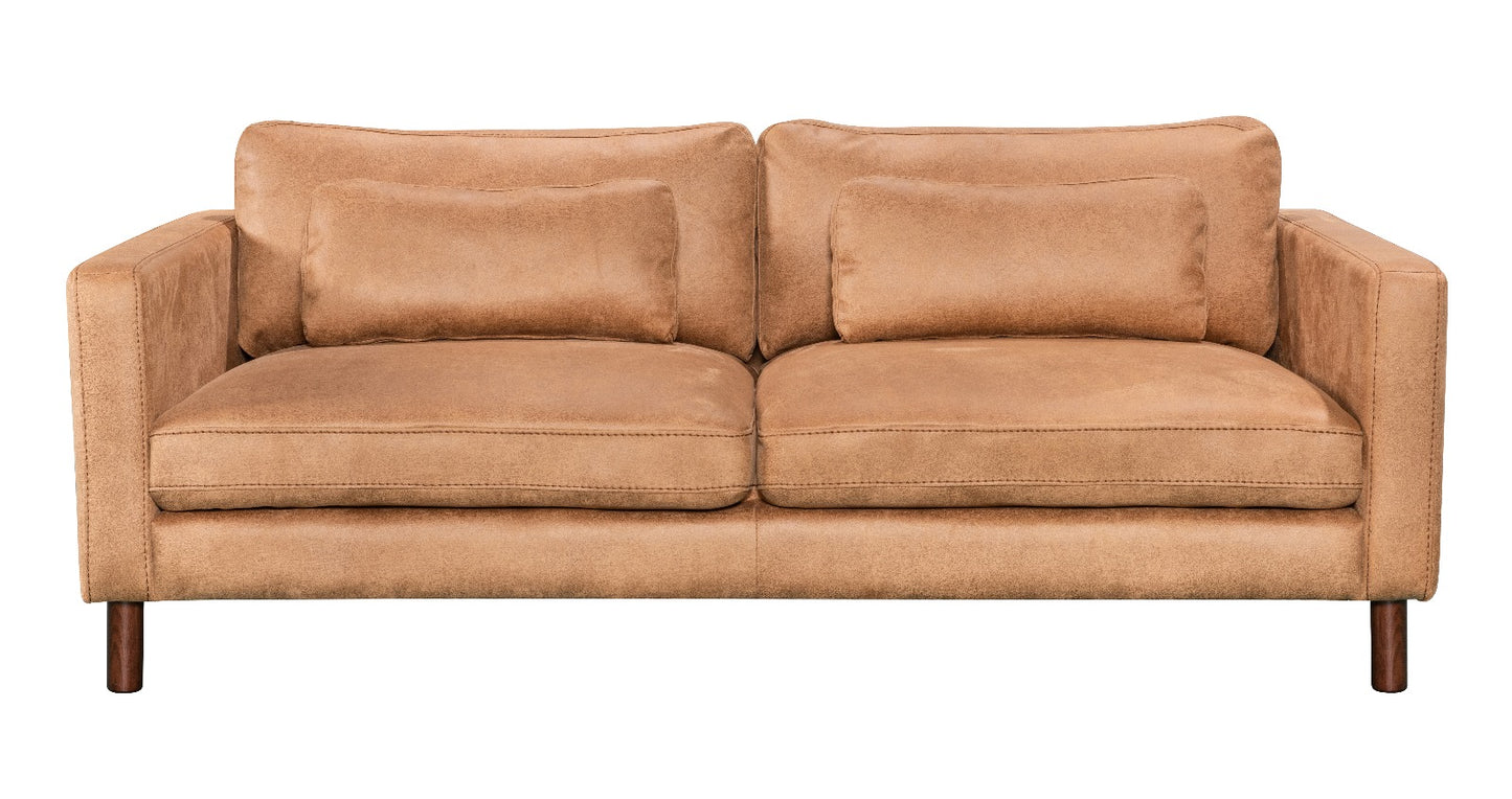 Bella 3 seater tan suede sofa  : TAN Hybrid ( heavy duty imitation suede)