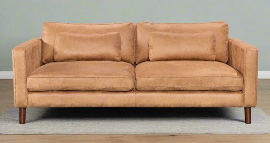 Bella 3 seater tan suede sofa  : TAN Hybrid ( heavy duty imitation suede)