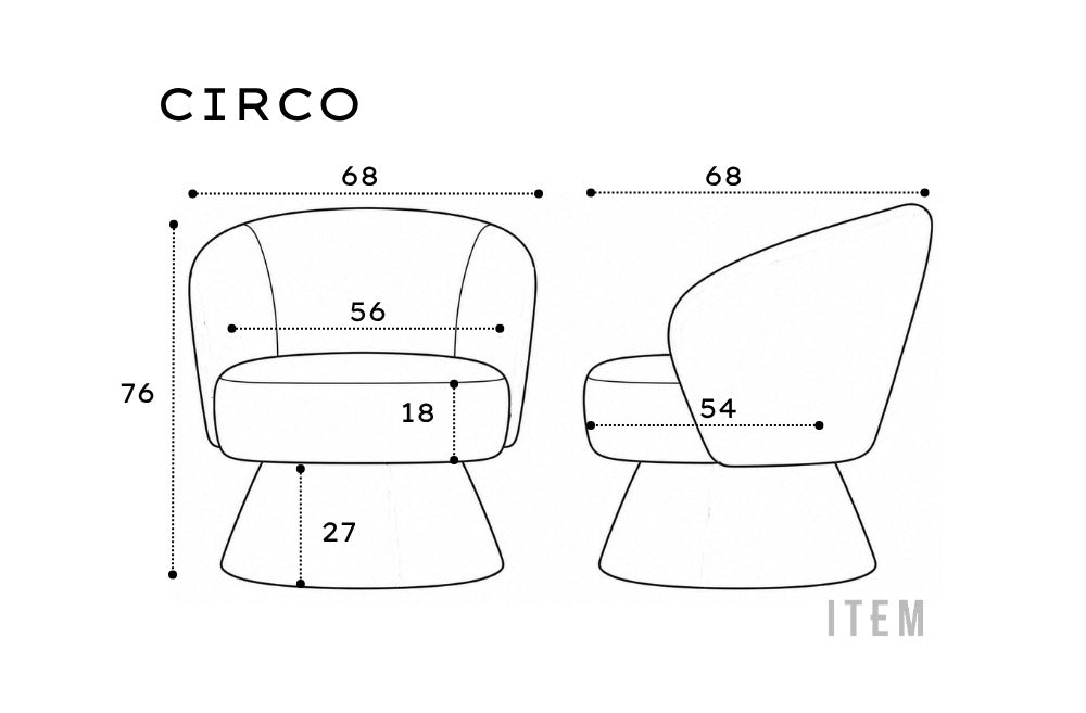 Circo Swivel Lounge Chair - Brown