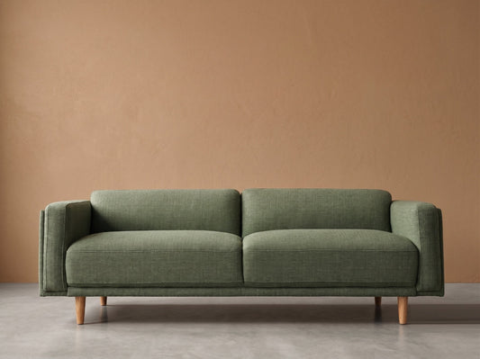 HUGO 3-Seater Green Fabric