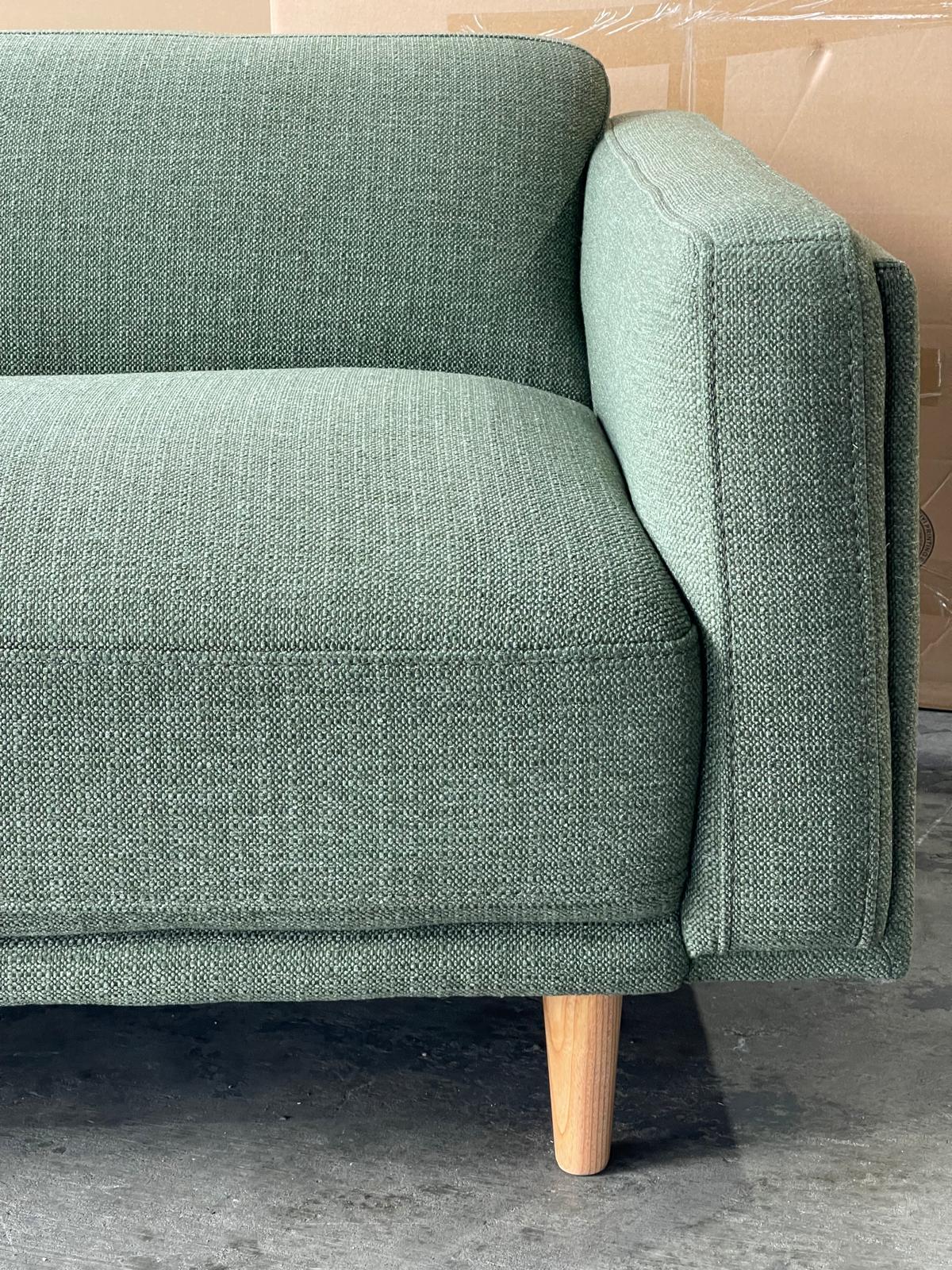 HUGO 3-Seater Green Fabric