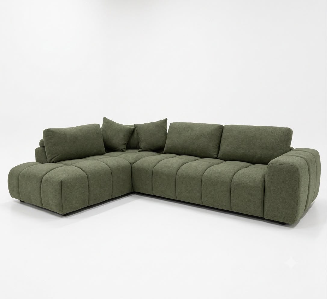 Marsha chaise sofa : Forest Green