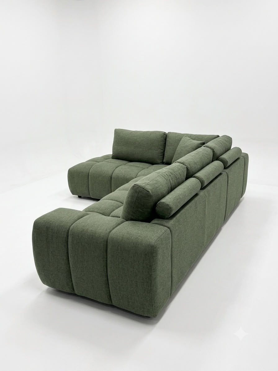 Marsha chaise sofa : Forest Green