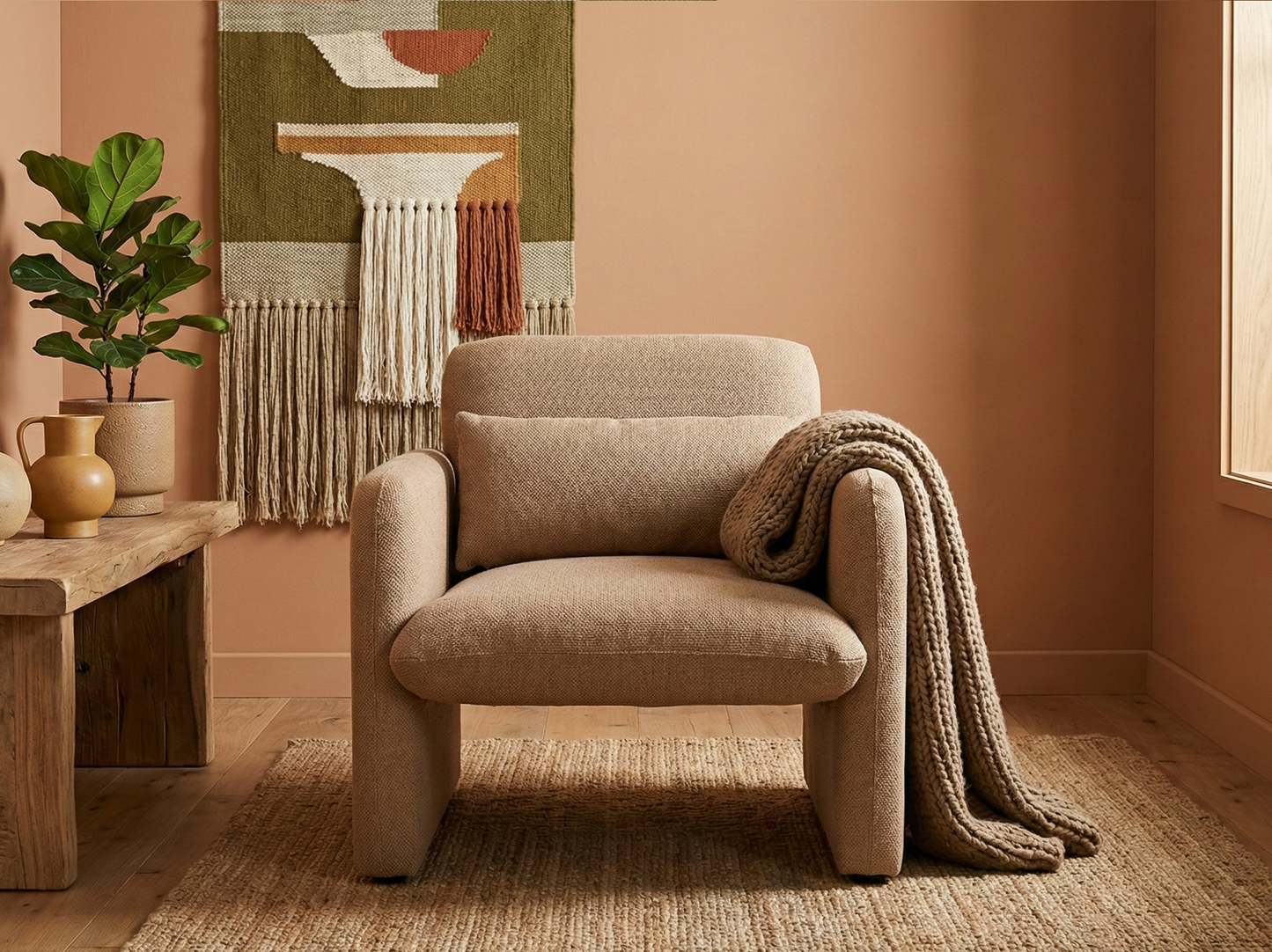 Tate Occasional single lounge chair - Brown