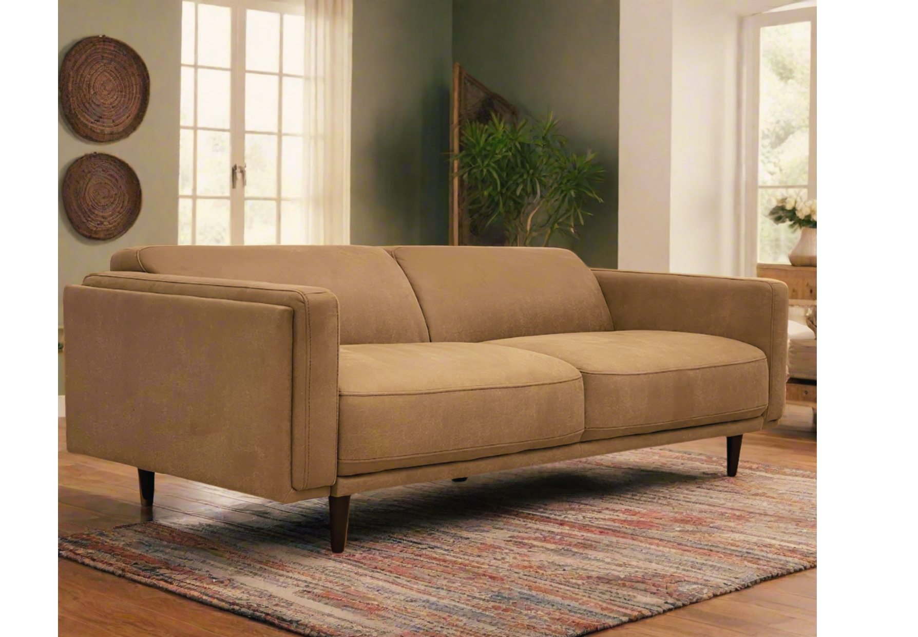 Hugo 3 seater Vegan Suede Sofa